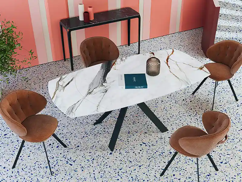 Table de salle à manger en céramique Table de repas en céramique