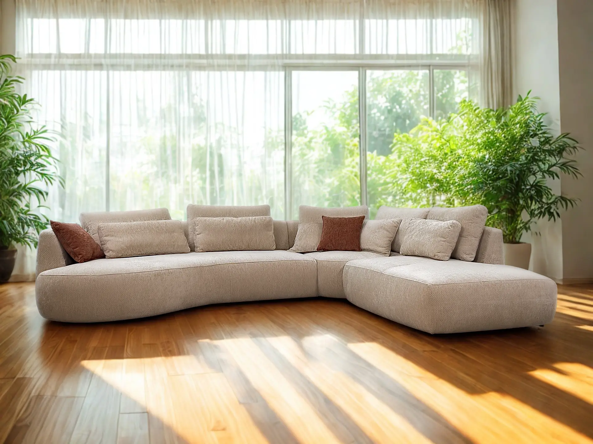 salon angle contemporainnen tissu Volga salon angle contemporainnen tissu Volga